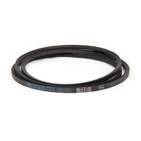 D&D SPA2732 Metric V-Belt, 2732mm Outside Length, 13 mm Top Width, 10 mm Thickness, 1 Ribs SPA2732